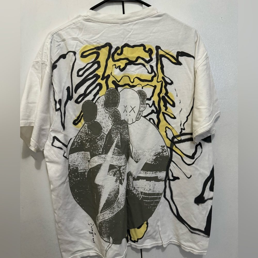 Travis Scott X KAWS For Fragment sz L SS T-shirt